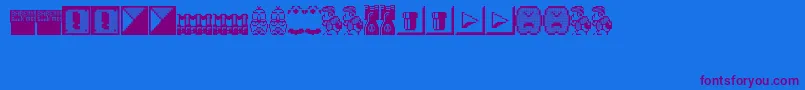 フォントWmb – 紫色のフォント、青い背景