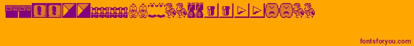 Wmb-fontti – violetit fontit oranssilla taustalla