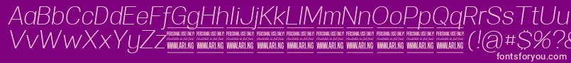 En savoir plus sur la police SpecifypersonalNormlightitalic Police SpecifypersonalNormlightitalic – polices roses sur fond violet