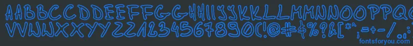 Glidepath Font – Blue Fonts on Black Background