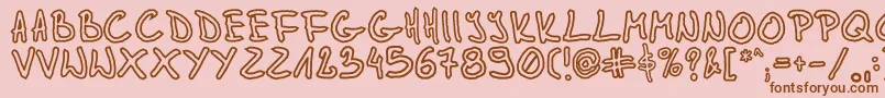 Glidepath Font – Brown Fonts on Pink Background