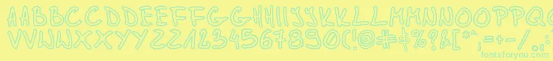 Glidepath Font – Green Fonts on Yellow Background