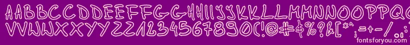 Glidepath Font – Pink Fonts on Purple Background