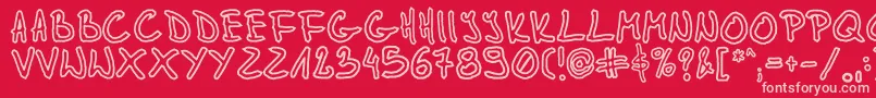 Glidepath Font – Pink Fonts on Red Background