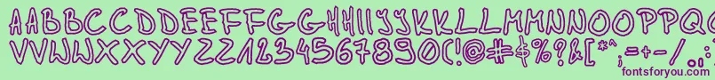 Glidepath Font – Purple Fonts on Green Background