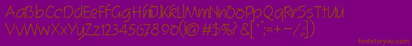 Шрифт SquawRegularDb – коричневые шрифты на фиолетовом фоне