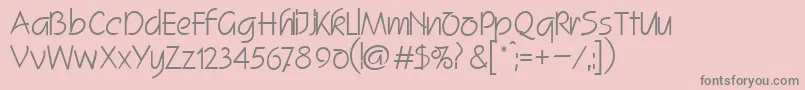 Шрифт SquawRegularDb – серые шрифты на розовом фоне