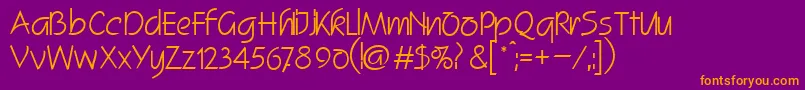 Шрифт SquawRegularDb – оранжевые шрифты на фиолетовом фоне