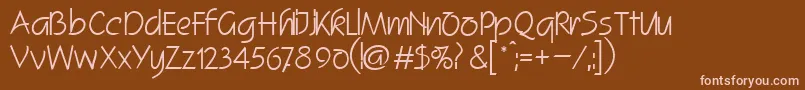 SquawRegularDb Font – Pink Fonts on Brown Background