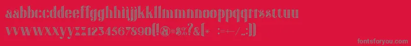 GatsbyInline Font – Gray Fonts on Red Background