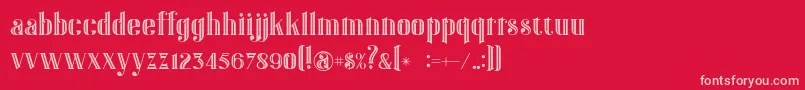 GatsbyInline Font – Pink Fonts on Red Background