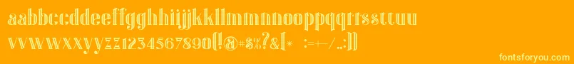 GatsbyInline Font – Yellow Fonts on Orange Background