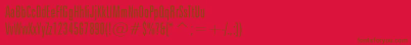 ZurichLtxcnBtLight Font – Brown Fonts on Red Background