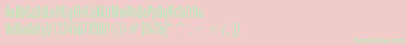 ZurichLtxcnBtLight Font – Green Fonts on Pink Background