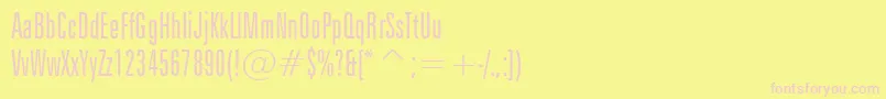 ZurichLtxcnBtLight Font – Pink Fonts on Yellow Background
