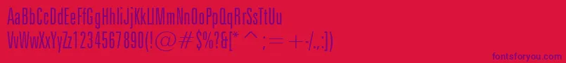 ZurichLtxcnBtLight Font – Purple Fonts on Red Background