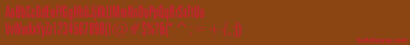 ZurichLtxcnBtLight Font – Red Fonts on Brown Background