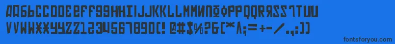 Шрифт Soviet2p – чёрные шрифты на синем фоне