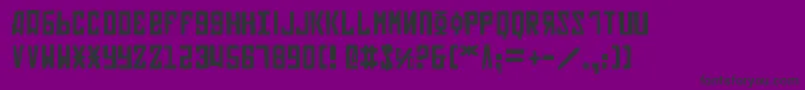 Soviet2p-fontti – mustat fontit violetilla taustalla