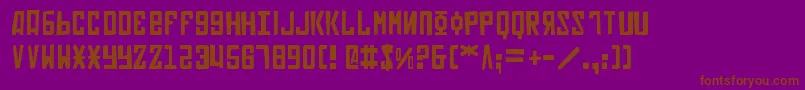 Soviet2p-fontti – ruskeat fontit violetilla taustalla