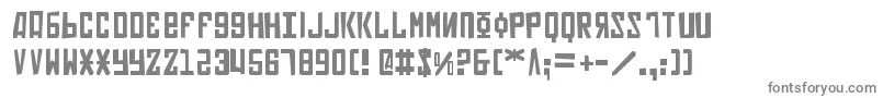 Soviet2p-fontti – harmaat kirjasimet valkoisella taustalla