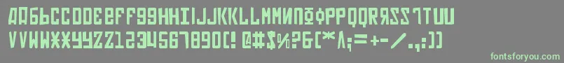 Soviet2p-fontti – vihreät fontit harmaalla taustalla