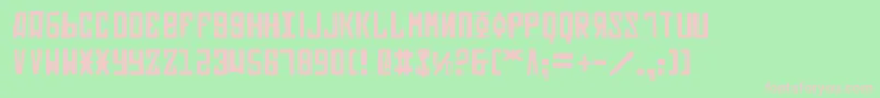 Soviet2p-fontti – vaaleanpunaiset fontit vihreällä taustalla