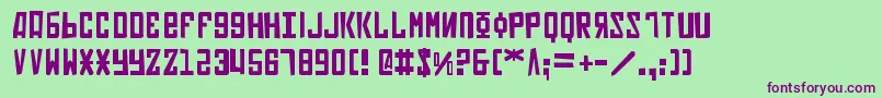 Soviet2p Font – Purple Fonts on Green Background