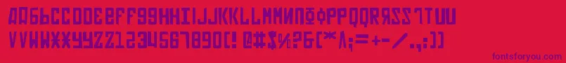 Шрифт Soviet2p – фиолетовые шрифты на красном фоне