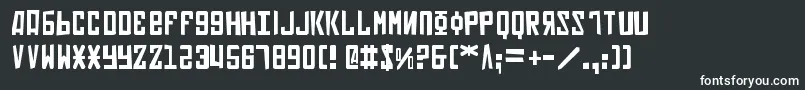 Soviet2p-fontti – valkoiset fontit mustalla taustalla