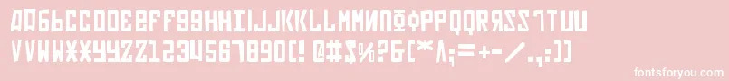 フォントSoviet2p – ピンクの背景に白い文字