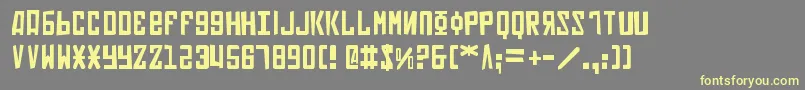 Soviet2p-Schriftart – Gelbe Schriften auf grauem Hintergrund