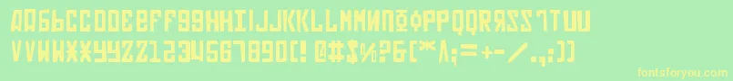 Soviet2p-fontti – keltaiset fontit vihreällä taustalla