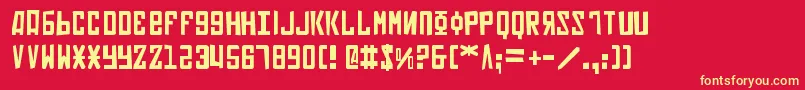 Soviet2p Font – Yellow Fonts on Red Background