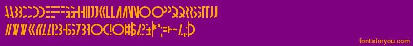 Ambidextrose Font – Orange Fonts on Purple Background