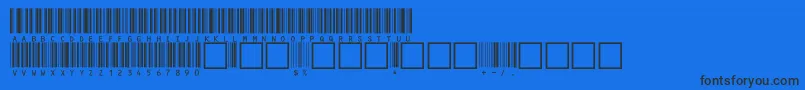 フォントV100011 – 黒い文字の青い背景