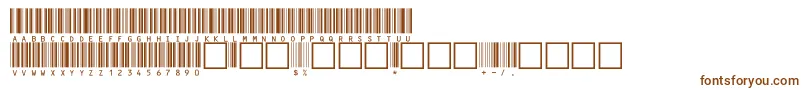 フォントV100011 – 白い背景に茶色のフォント