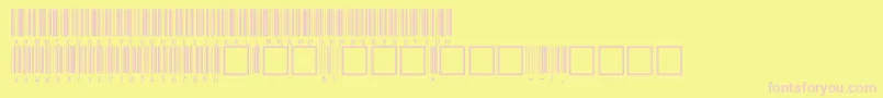 V100011-fontti – vaaleanpunaiset fontit keltaisella taustalla
