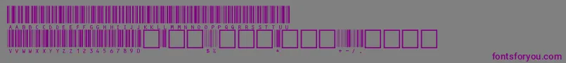 V100011-fontti – violetit fontit harmaalla taustalla