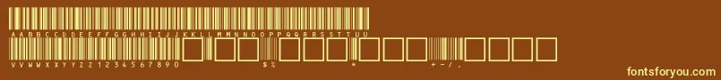 Шрифт V100011 – жёлтые шрифты на коричневом фоне