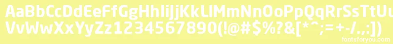 NeoSansProBold Font – White Fonts on Yellow Background