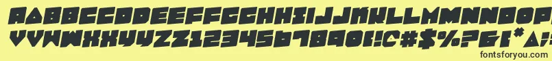 Lobotommyr Font – Black Fonts on Yellow Background