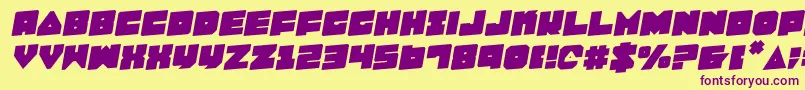 Lobotommyr Font – Purple Fonts on Yellow Background