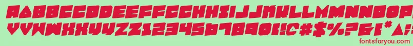 Lobotommyr Font – Red Fonts on Green Background