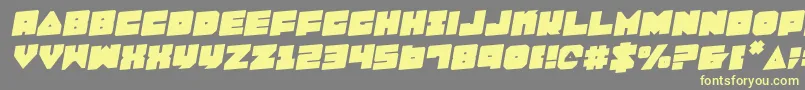 Lobotommyr Font – Yellow Fonts on Gray Background