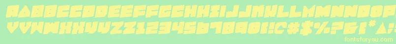 Lobotommyr Font – Yellow Fonts on Green Background