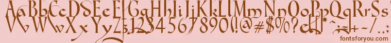 GondolaSdSwash Font – Brown Fonts on Pink Background