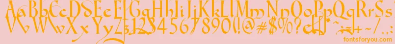 GondolaSdSwash Font – Orange Fonts on Pink Background