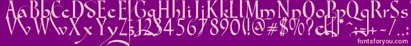 GondolaSdSwash Font – Pink Fonts on Purple Background