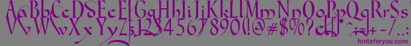 GondolaSdSwash Font – Purple Fonts on Gray Background